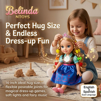 Poupée de mode Belinda de 14 pouces, bilingue anglais-espagnol, jouets éducatifs pour enfants avec musique et lumière, poupées de mode pour filles, cadeaux
