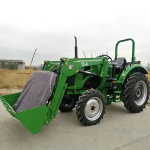 Trator de fazenda 40hp 45hp 50hp 55hp 60hp, com carregador/pá de extremidade frontal