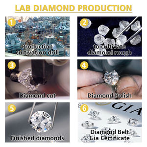 IGI認定ラボ成長ダイヤモンドペイブエンゲージメントリングカスタム10K 14K 18K放射カットラボ作成メイドダイヤモンドリング女性 - Product Image 5