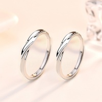Bagues de couple tendance et simples Sun Star, cadeau de fiançailles, de mariage ou d'anniversaire, bijoux de fête, sertissage pavé de zircon, plaqué rhodium