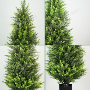 Árbol al aire libre Pino falso Falso Alto Cedro Ciprés Plástico Decoración Topiario Arbusto Protegido Uv Planta artificial - Product Image 2