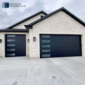 NEWTON <span class=keywords><strong>Porte</strong></span> de <span class=keywords><strong>garage</strong></span> sectionnelle industrielle insonorisée en aluminium pour deux voitures et portes piétonnes <span class=keywords><strong>Porte</strong></span> de <span class=keywords><strong>garage</strong></span> pour maison résidentielle - Product Image 2