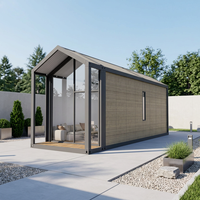 Rumah Kontainer Modern Prefabrikasi Desain Flat Pack Kerangka Logam Kokoh Perakitan Cepat Isolasi Termal Gedung Kantor Kamar Tidur