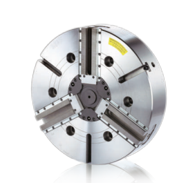 Mandrino di potenza a 3 griffe serie V <span class=keywords><strong>VA</strong></span> <span class=keywords><strong>Auto</strong></span> Strong senza foro passante per tornitura e lavorazione CNC - Product Image 5
