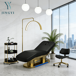 Meja Perawatan Kecantikan Spa Salon Elektrik Harga Pabrik, Motor CE, Alas Emas, untuk Pijat dan Perawatan Wajah - Product Image 2