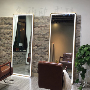 Miroir de <span class=keywords><strong>maquillage</strong></span> LED moderne, miroir de salon pleine longueur avec cadre doré pour salon de <span class=keywords><strong>coiffure</strong></span> <span class=keywords><strong>et</strong></span> usage domestique - Product Image 4