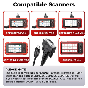 Câble adaptateur DoIP avec connecteur USB-C et 16 broches mâle vers DB-15 femelle pour la série Creader CRP123X V3 CRP129X V3 - Product Image 3