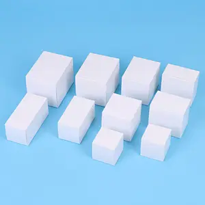 Embalagem personalizada pequena caixa branca embalagem caixa de papel branco liso caixa branca