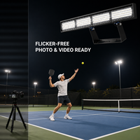 Projecteur LED pour pickleball 240W, source lumineuse LUMILEDS, driver SUNCOM, design anti-éblouissement, IP65, 26030lm, pour terrains d'entraînement en extérieur