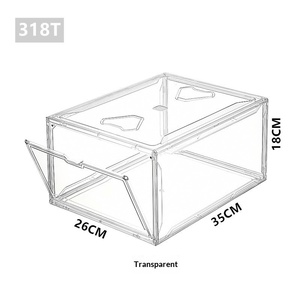 Caja de Zapatos Transparente de PET, para Zapatos de Baloncesto <span class=keywords><strong>AJ</strong></span>, Muñecas, Bloques de Construcción, Bolsas, Figuras, Caja de Almacenamiento Moderna Apilable - Product Image 6