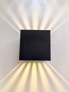 现代时尚铝白黑发光二极管室内外防水12w壁灯卧室壁灯 - Product Image 2