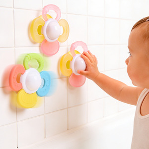 Juguete mordedor con ventosa para bebé, sonajero giratorio para la hora del baño, 0-24 meses, silicona de calidad alimentaria, unisex - Product Image 1