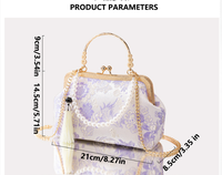 Nouveau sac fourre-tout à bandoulière pour femme, style chinois, avec broderie florale éthérée, pampilles et fermoir, idéal comme sac cadeau avec chaîne