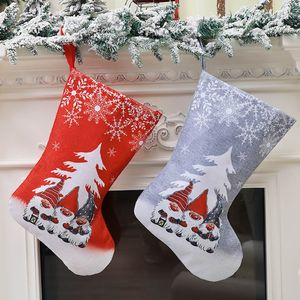 Bas <span class=keywords><strong>de</strong></span> Noël Flocon <span class=keywords><strong>de</strong></span> Neige Chaussettes <span class=keywords><strong>de</strong></span> Noël Suspendus Cheminée Arbre Cadeau Bonbons Sac Non-tissé - Product Image 4