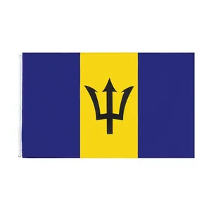 90x150cm Custom Barbados Flag promozione decorazione Barbados National Large Flag Banner 3x5 ft