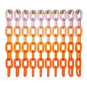 Chaînes en résine de qualité supérieure, transparentes, orange et rose, tendance, nouvelles, pour la décoration artistique de la maison, artisanat, forme irrégulière, moulage - Product Image 1