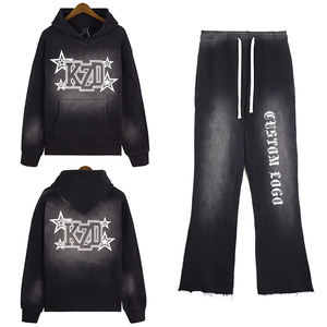 Groothandel 450 Gsm Geborduurde Zeefdruk Hoodie Custom Design Uw Merk Kleding Vervaardigd Door Bedrijf - Product Image 2