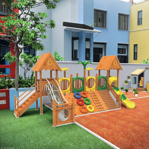 Équipement de sport en plein air de parc d'attractions en bois personnalisé de haute qualité populaire, balançoire en bois pour enfants, pont d'équilibre - Product Image 2