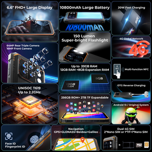 Điện thoại HOTWAV Cyber 13 Pro 20GB+256GB, màn hình 6.6 inch 2K, pin 10800mAh, camera 64MP, đèn pin 150LM, siêu bền - Product Image 3