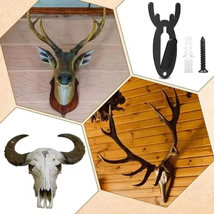 Soporte de Pared para Cráneo de <span class=keywords><strong>Ciervo</strong></span> con Soporte Triangular de Metal, Kit de Montaje en Pared para Baño, Exhibición de Cráneo de <span class=keywords><strong>Ciervo</strong></span> Redondo Grande - Product Image 3