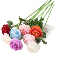 Roses Brésiliennes Artificielles Réalistes en Soie Faite Main Effet Naturel pour Mariage, Saint-Valentin, Centre de Table et Décoration Maison/Fêtes - Vente en Gros