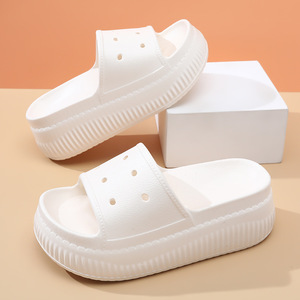 Sandalias de Plataforma con Boca de Pescado para Mujer, Suela Gruesa de EVA, Antideslizantes, Transpirables, Blancas, Rosas, Negras, Caqui - Product Image 1