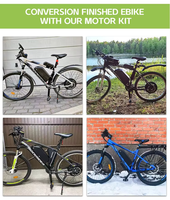 Kit de conversion de roue arrière pour vélo électrique 135 mm Dropout 72 V 3000 W MTX39 avec contrôleur 60 A et écran couleur UKC1