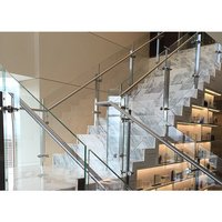 Système de garde-corps de balcon d'escalier en verre ACE Rampe d'araignée en acier inoxydable pour la construction de magasins de Foshan