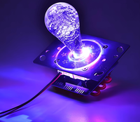 Manettes USB de haute qualité avec LED pour borne d'arcade, manette en plastique pour machine de jeu d'arcade