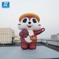 Modèle d'écureuil gonflable géant personnalisé, ballon de mascotte de personnage de dessin animé pour la décoration artistique publicitaire