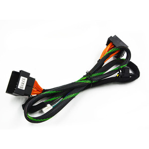 Faisceau de câblage amplificateur DSP 1,5 m, gaine en nylon, fil de cuivre, connexion système audio voiture 12 V - Product Image 1