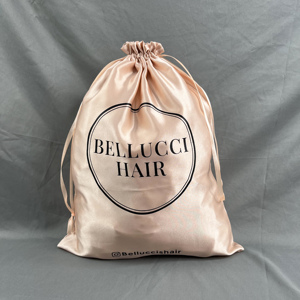 Custom Logo Eco-friendly High Quality Silk Satin <b>Drawstring</b> Bag Dust-proof Wig <b>Pouch</b> Bag with Personalized Storage Solution - Product Image 6