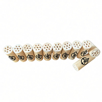 Embouts de filtre à cigarettes en bois, accessoire de fumage personnalisé, rond, pré-percé à 7 trous, embout buccal en bois de 8,5, 9,6, 11, 15 mm, porte-cigarette roulé