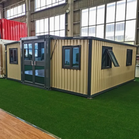 Maison conteneur pliable à prix abordable, 20 pieds, 40 pieds, de luxe, mobile, préfabriquée, extensible, modulaire