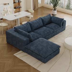 Modular Sectional <b>Sofa</b> <b>Bed</b> Set Fabric Upholstered Compressed for Living Room Bedroom Apartment Hotel Villa No Assembly Required - Product Image 4