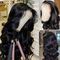 Wig Rambut Asli Vietnam Model Body Wave dengan Lace Front, Wig Rambut Alami Grosir, Wig HD Lace Frontal Tanpa Lem untuk Wanita Kulit Hitam