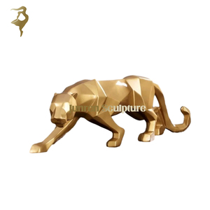 Moderne abstrakte Metall Panther Edelstahl Statue Tier Metall abstrakte Leoparden Skulptur - Product Image 2
