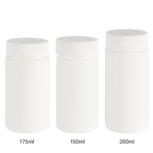 Frasco de pastillas HDPE blanco 150-200ml redondo opaco mate 47mm con tapa espiral resistente a los niños tarro de colores personalizados - Product Image 6