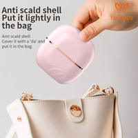 Peigne lisseur sans fil portable PAKISS - Chauffe rapidement, 3 réglages de température, outil de coiffage miniature pour les voyages