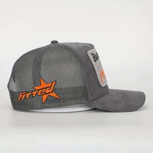 Gorra Trucker de 5 Paneles Personalizada al por Mayor, de Gamuza, con Logotipo Bordado en Parche Tejido, Malla, Cierre a Presión Ajustable, de Alta Calidad, Deportiva para Hombre - Product Image 5