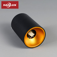 Support de plafond en aluminium blanc/noir et or pour spots GU10/MR16, fixation en saillie avec support de lampe
