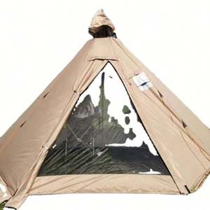 Carpa de Camping Familiar Tipo Pirámide, Amplia, para Varias Personas, Impermeable, con Túnel, Actualización 2023 - Product Image 6