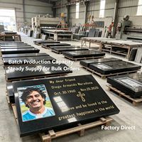 Plaque commémorative en granit noir naturel, moderne, durable, taille personnalisée, polie, lettrage gravé, pour cimetière, pierre tombale