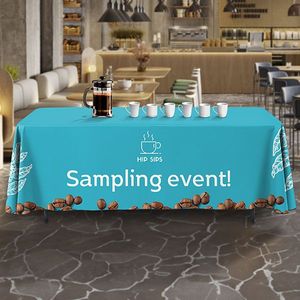 Tùy chỉnh nhuộm thăng hoa in logo triển lãm thương mại polyester không thấm nước được trang bị Stretch Spandex Khăn trải bàn bảng bìa vải - Product Image 2