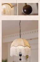 Lampes suspendues pour restaurant et bar, abat-jour en tissu moderne, style rétro, éclairage LED, installation facile pour la maison et les mariages