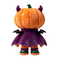 Figurine de collection personnalisée OEM en PVC et ABS, personnage Diable Citrouille, avec finition floquée et brillante, ornement de bureau