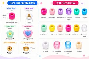 Diy Pony Kit 24 Grids Rainbow <b>Barrel</b> With Gold Alphabet Letter 3D Heart Flower Beads for Bracelet Jewelry Making Set - Product Image 2