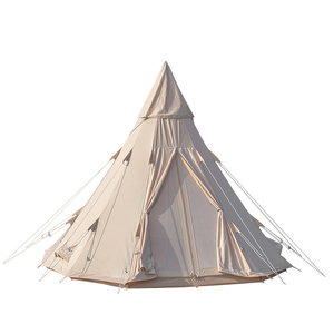 Tente de camping en toile quatre saisons, <span class=keywords><strong>tipi</strong></span> <span class=keywords><strong>indien</strong></span>, pyramide, tente familiale pour 6 personnes, teepee pour adultes, glamping - Product Image 6
