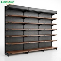 Étagères Gondoles Double Face Robustes en Métal pour Supermarché, Vente Directe Usine, Taille Personnalisée pour Magasin d'Épicerie