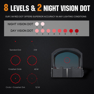 Mira de Punto Rojo Ohhunt Motion Awake con 10 Ajustes de Brillo, Mira Reflex de Aluminio Resistente a Impactos con Retícula de Punto Circular - Product Image 3